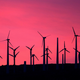 Electric energy generating wind turbines are seen on a wind farm in the San Gorgonio Pass near Palm Springs, California
